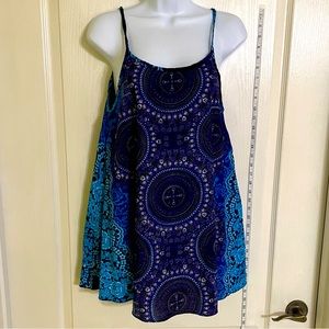 Boho Blue and Purple Tank Top